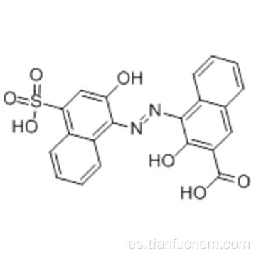 Ácido 2-naftalencarboxílico, 3-hidroxi-4- [2- (2-hidroxi-4-sulfo-1-naftalenil) diazenil] CAS 3737-95-9